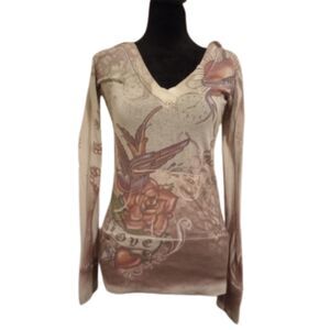 T Party Women's Size Small Hooded Sweater